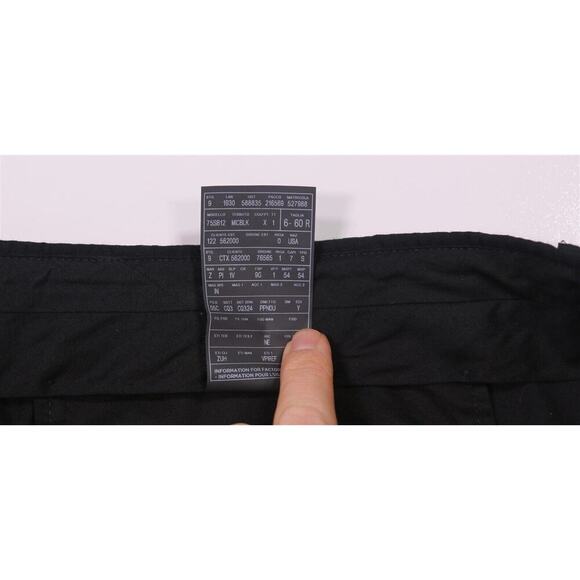 Ermenegildo Zegna Current Micronsphere Black Flat Front Wool Dress Pants 40x26 - Picture 8 of 8